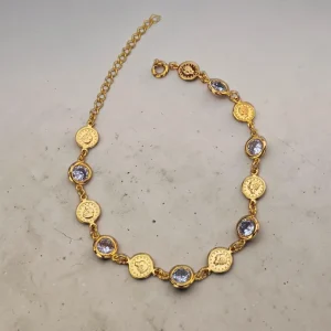 Pulseira Moedas e Zircônias Tiffy